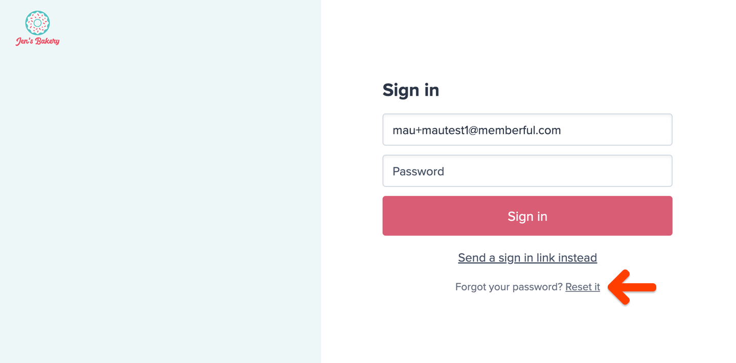 Password reset