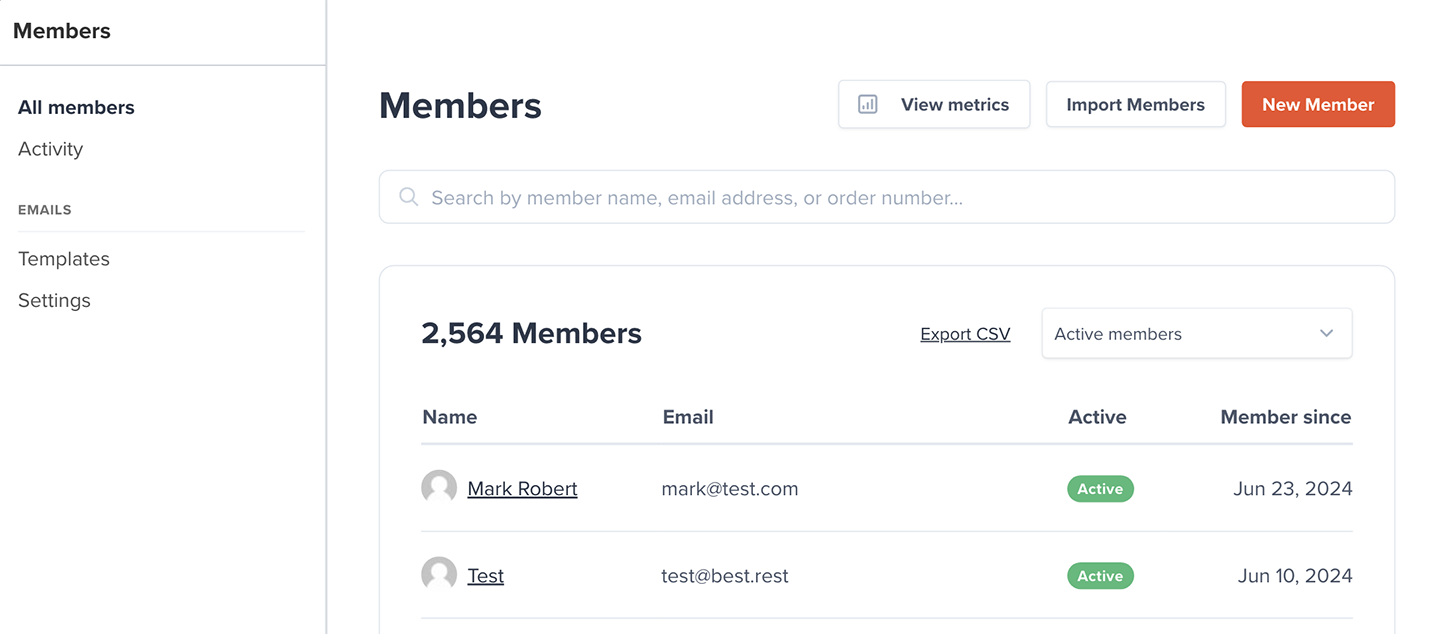 Manage members