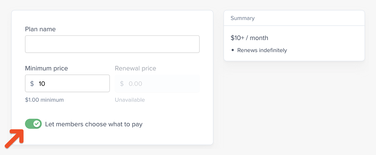 Let members choose what to pay