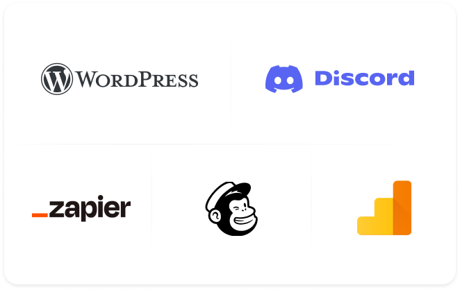 Logos of some integrations Memberful supports